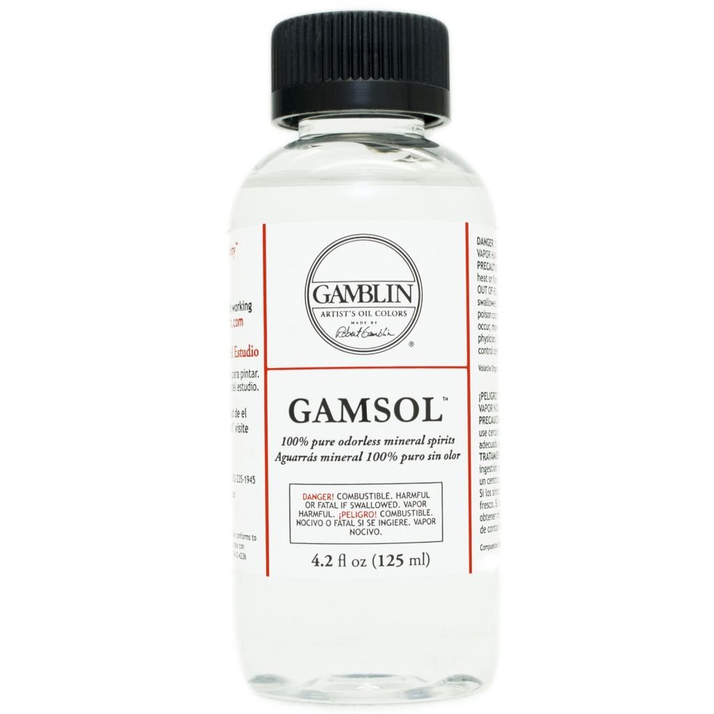 Gamblin Gamsol - Odorless Mineral Spirit - Bottle of 4.2 fl oz / 125 ML