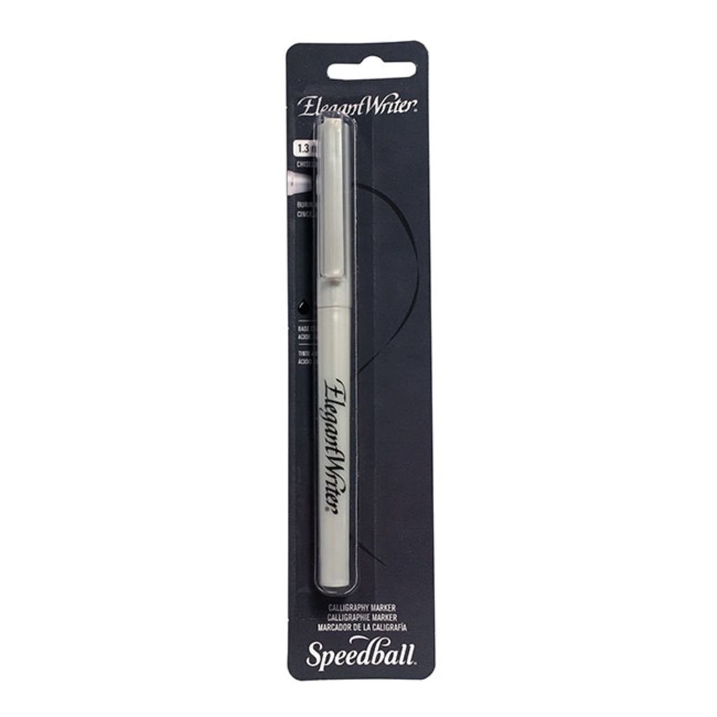 Speedball Elegant Writer - Dye Based Calligraphy Marker - Extra-Fine 1.3 MM Chisel Tip - Black
