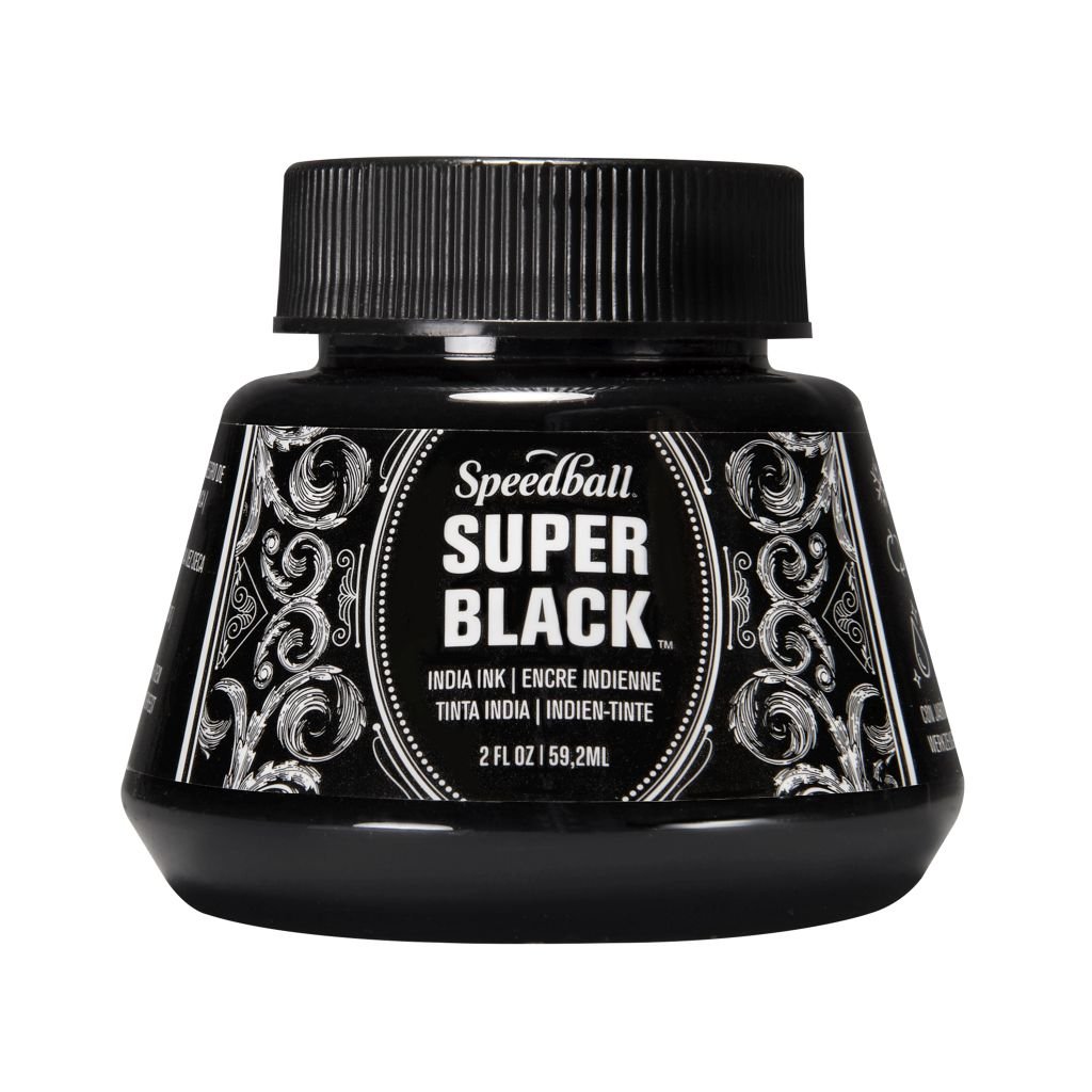 Speedball Super Black India Ink - Bottle of 2 Oz / 59.2 ML