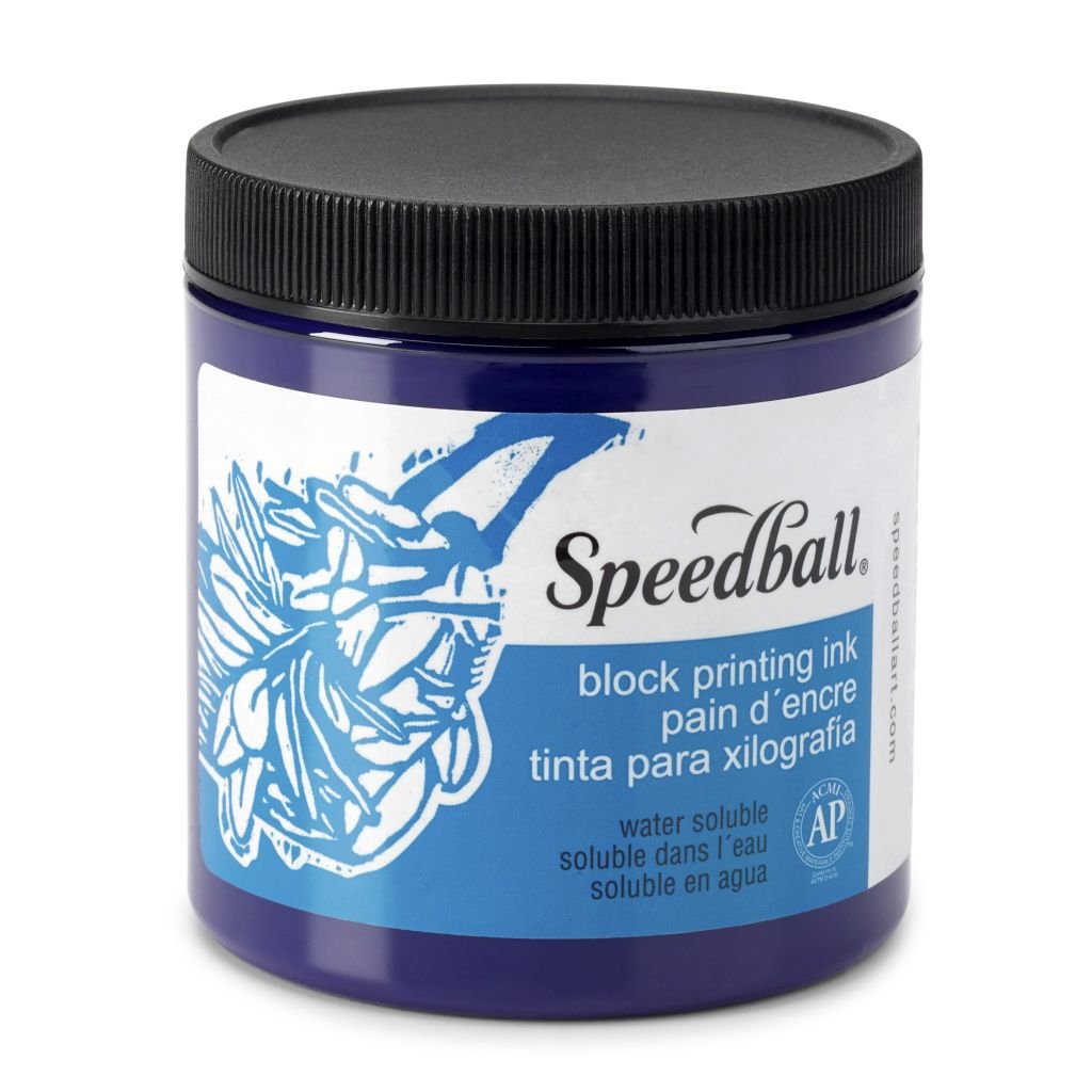 Speedball Water-Soluble Block Printing Ink Violet - Jar of 8 Oz / 237 ML