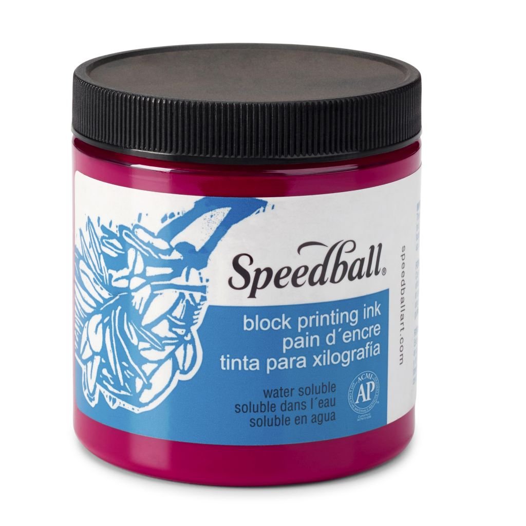 Speedball Water-Soluble Block Printing Ink Process Magenta - Jar of 8 Oz / 237 ML