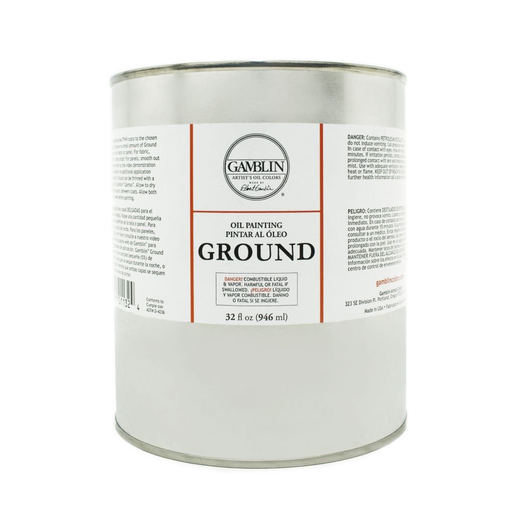 Gamblin Oil Painting Ground - Tin of 32 fl oz / 946 ML
