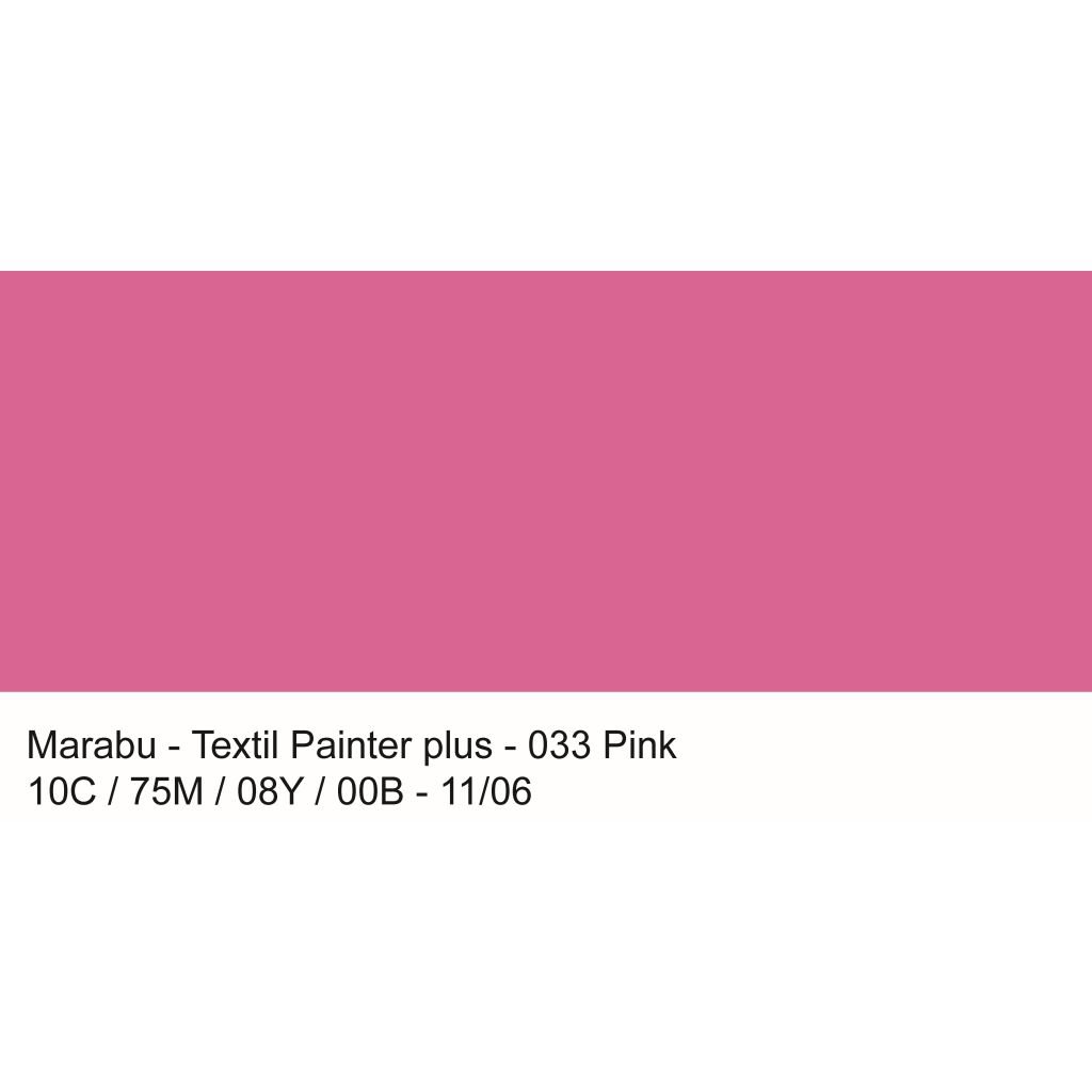 Marabu Textil Painter Plus - Fabric Paint Marker - 3 MM - Rose Pink (033)