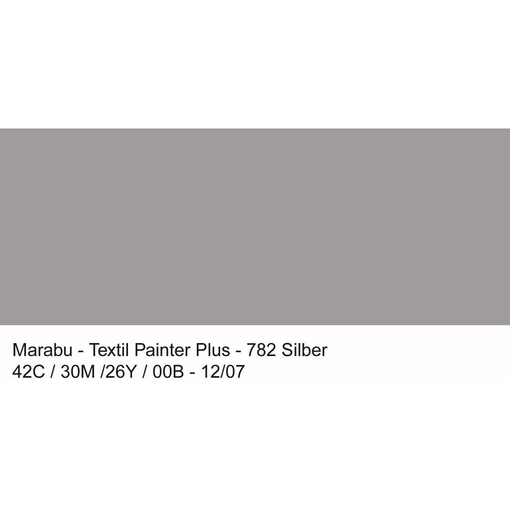 Marabu Textil Painter Plus - Fabric Paint Marker - 3 MM - Metallic Silver (782)