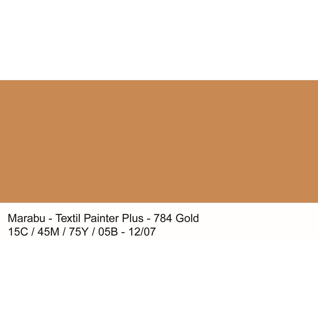 Marabu Textil Painter Plus - Fabric Paint Marker - 3 MM - Metallic Gold (784)