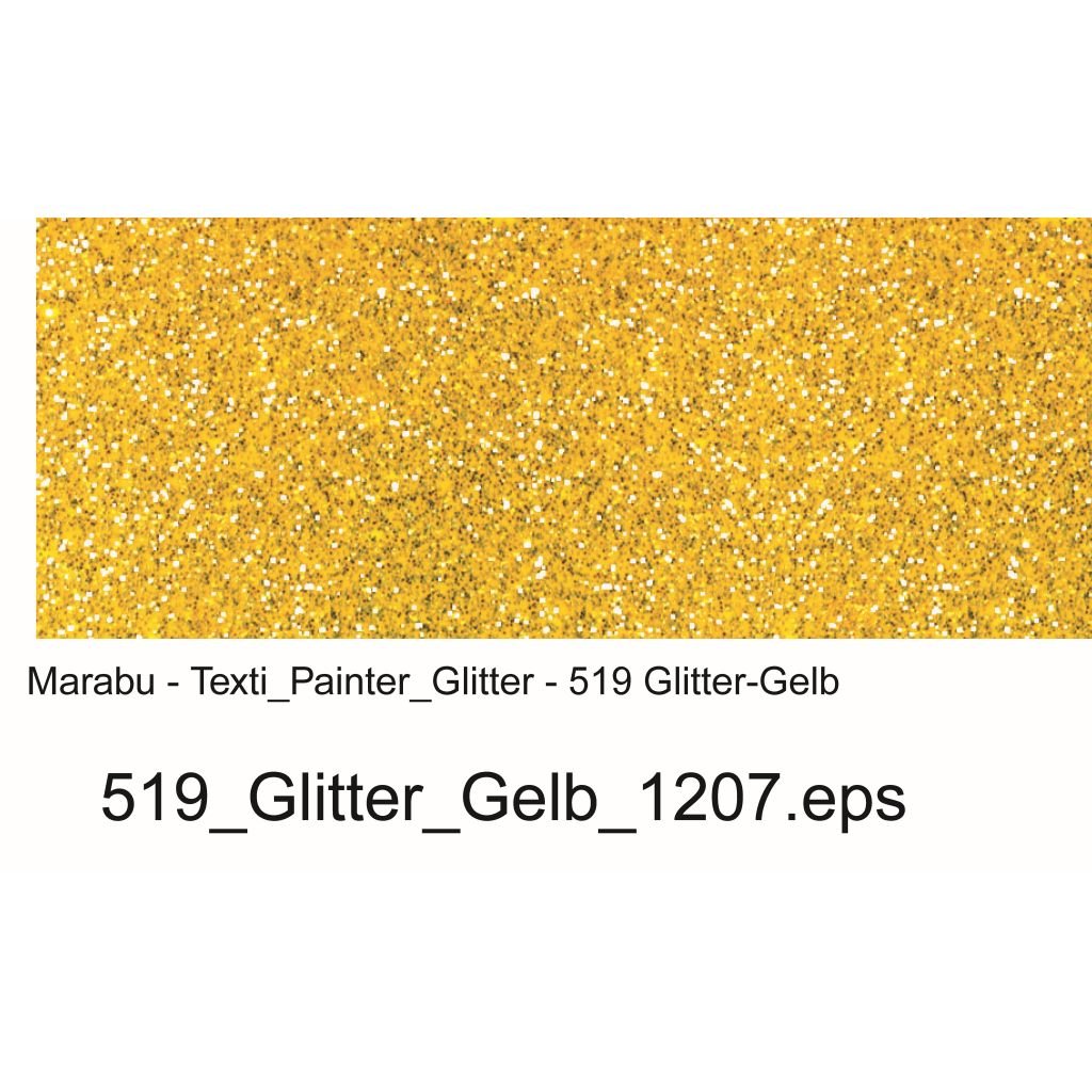 Marabu Textil Painter Glitter - Fabric Paint Marker - 3 MM - Yellow (519)