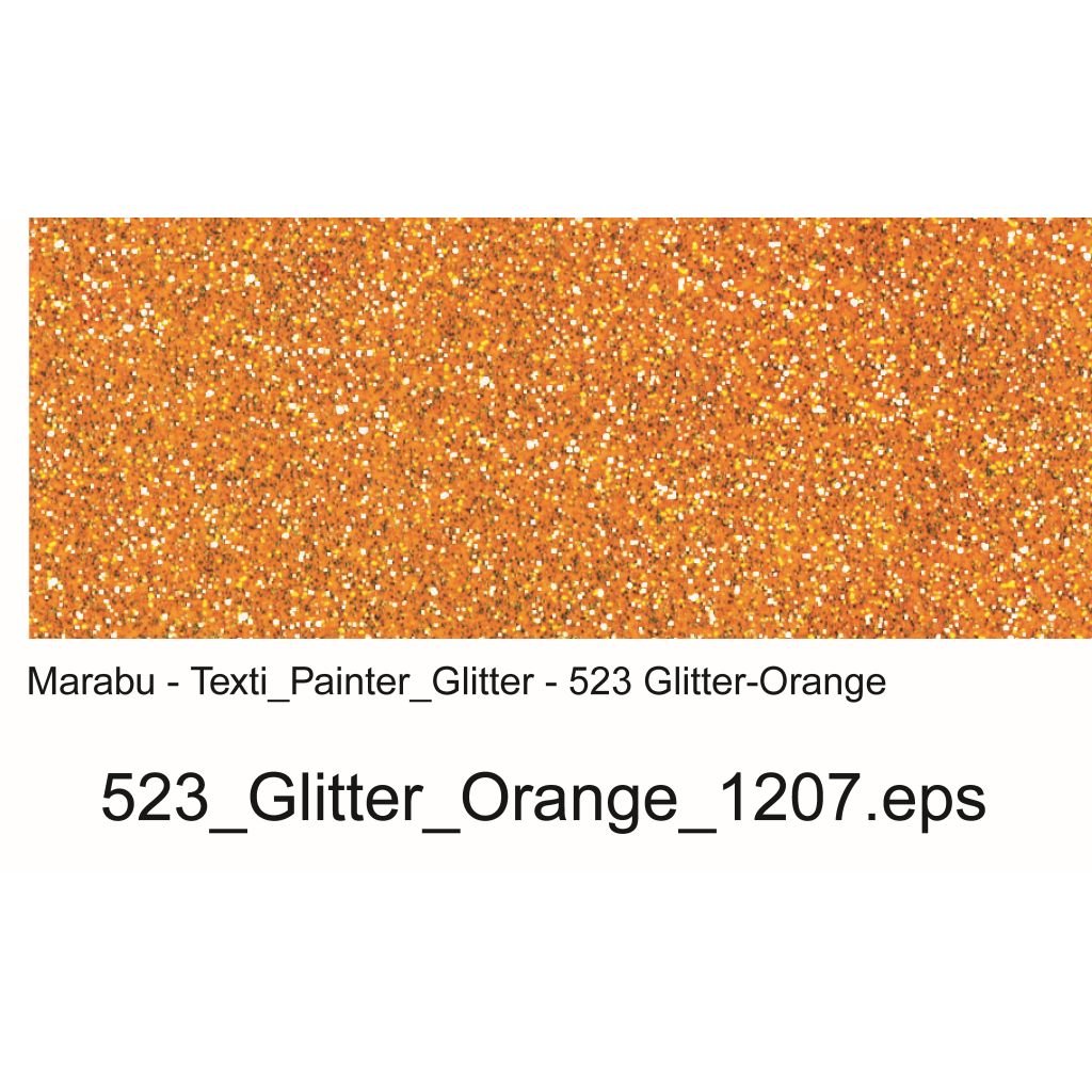 Marabu Textil Painter Glitter - Fabric Paint Marker - 3 MM - Orange (523)