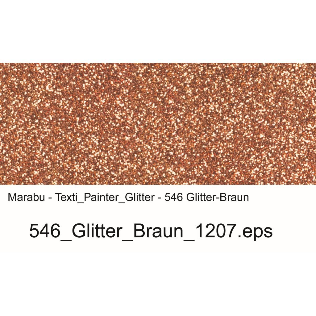 Marabu Textil Painter Glitter - Fabric Paint Marker - 3 MM - Brown (546)