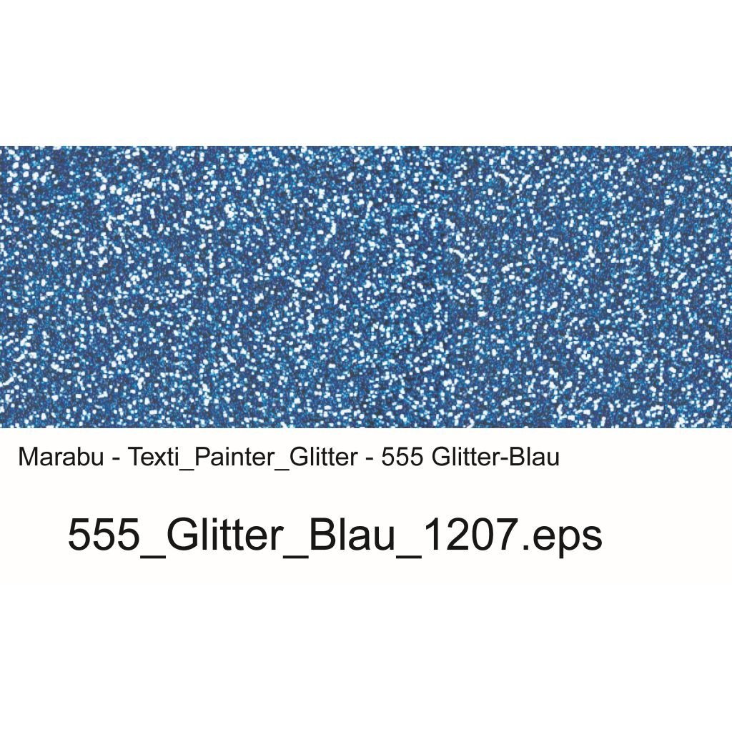Marabu Textil Painter Glitter - Fabric Paint Marker - 3 MM - Blue (555)