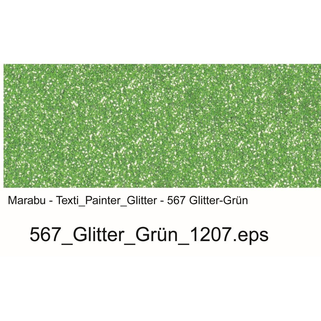 Marabu Textil Painter Glitter - Fabric Paint Marker - 3 MM - Green (567)