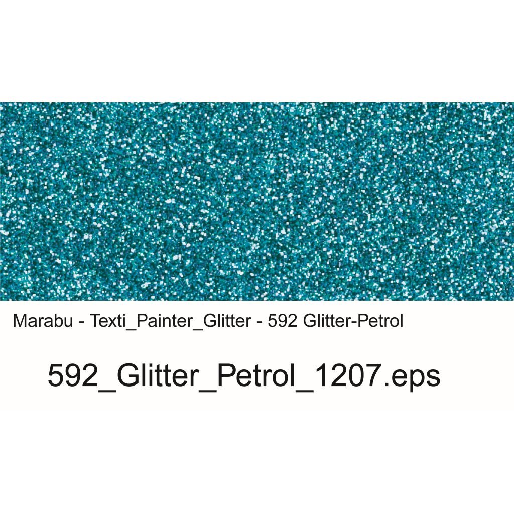 Marabu Textil Painter Glitter - Fabric Paint Marker - 3 MM - Petrol (592)