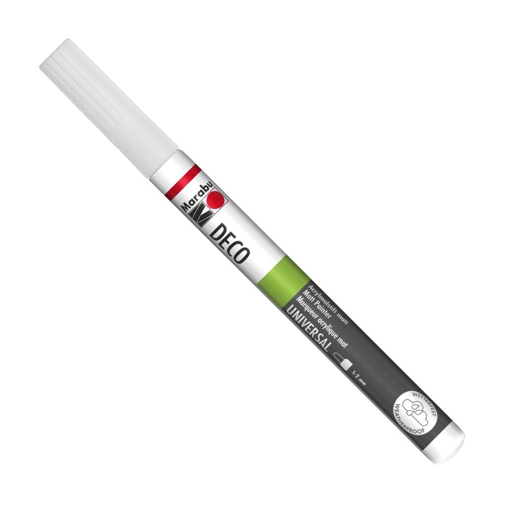 Marabu Deco Painter - Universal Tip - Acrylic Marker - 1 - 2 MM - White (070)