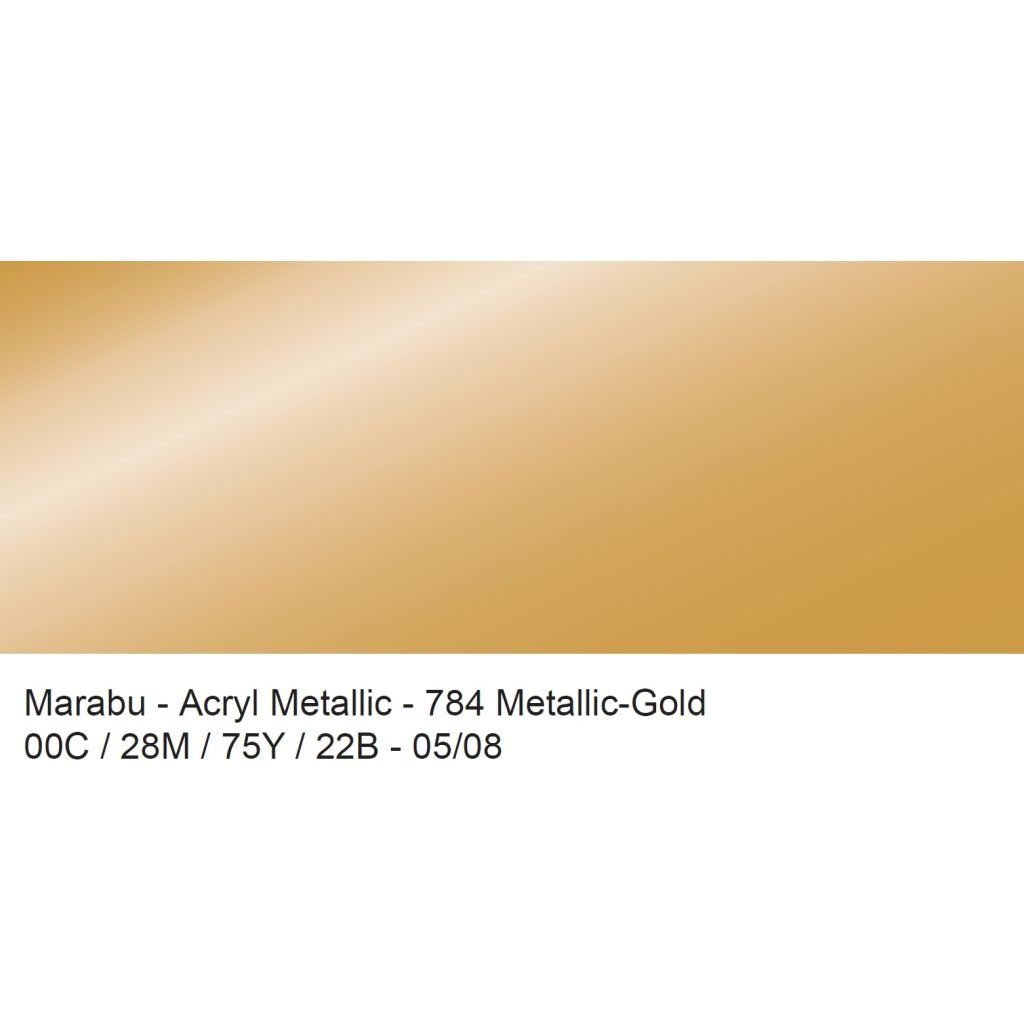 Marabu Porcelain & Glass Paint Marker - Calligraphy Tip 1 - 2.5 MM - Gold (084)