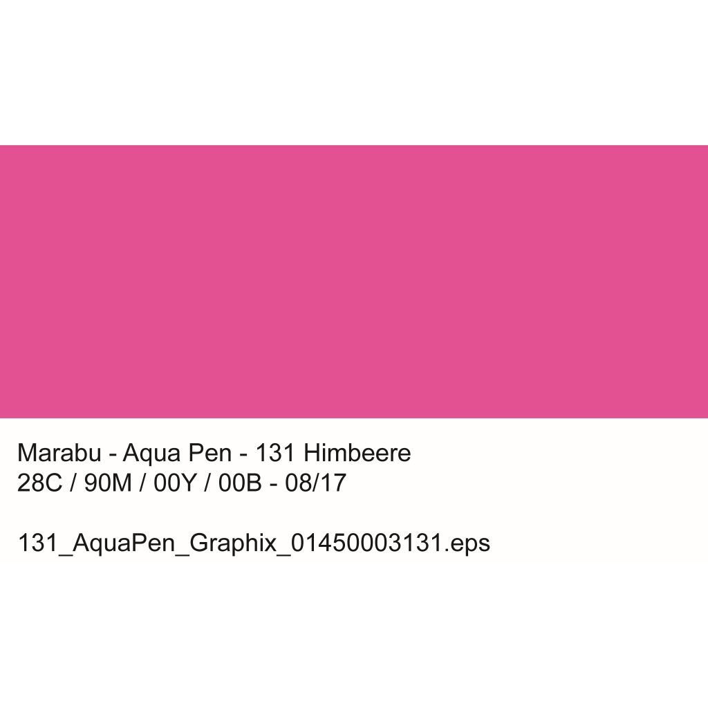 Marabu Aqua Pen Graphix Watercolour Felt Tip Pen - Dual Tip (Fine + Brush) - Raspberry (131 )