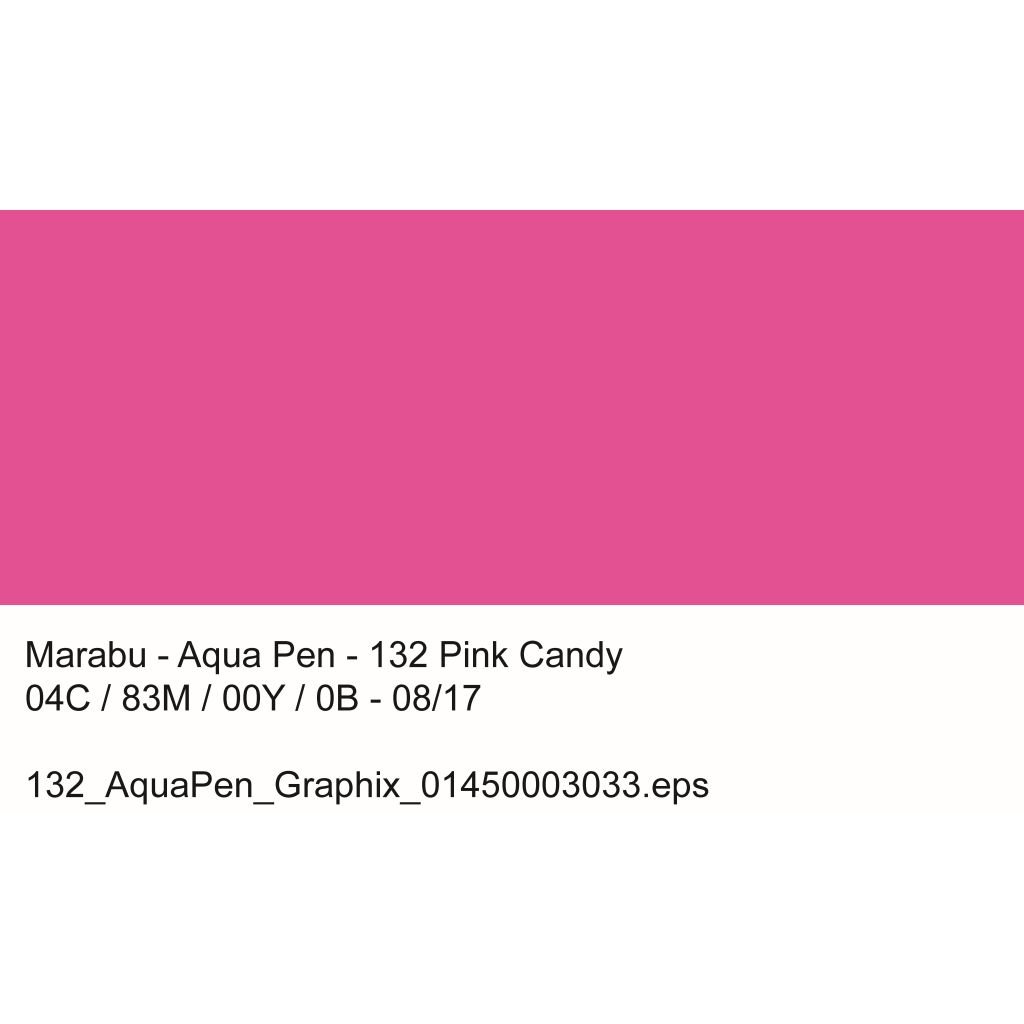 Marabu Aqua Pen Graphix Watercolour Felt Tip Pen - Dual Tip (Fine + Brush) - Pink Candy (132)