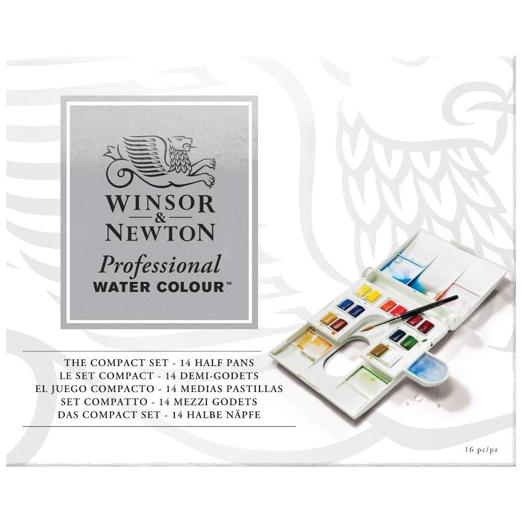 Winsor & Newton Professional Water Colour - The Compact Set – 14 Half Pans