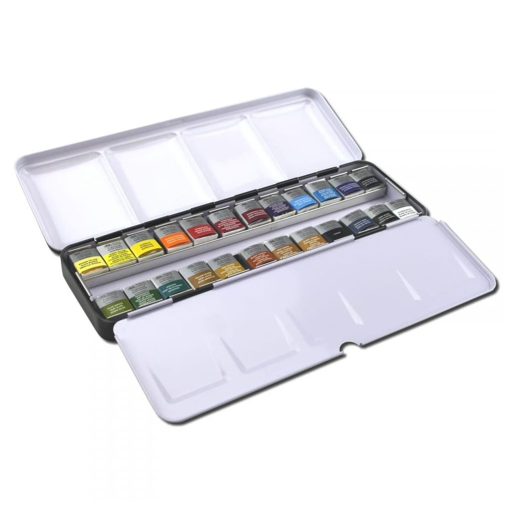 Winsor & Newton Professional Water Colour Lightweight Sketchers’ Box - 24 Half Pans