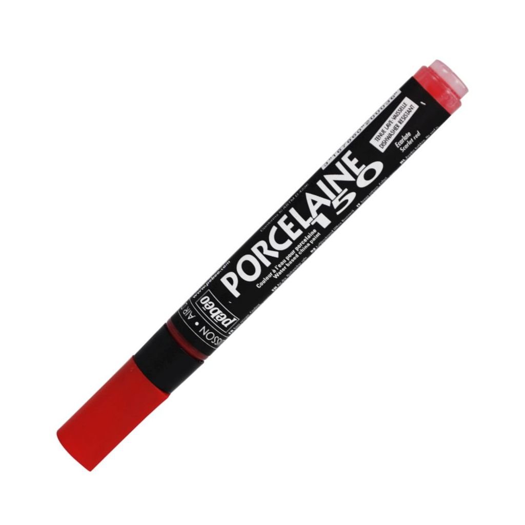 Pebeo Porcelaine 150 Paint Marker - Bullet Tip - 1.2 MM - Scarlet Red (03)