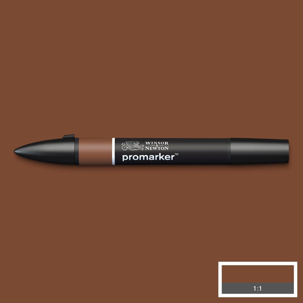 Winsor & Newton Promarker - Alcohol Based - Twin Tip Marker - Chocolate (O234)