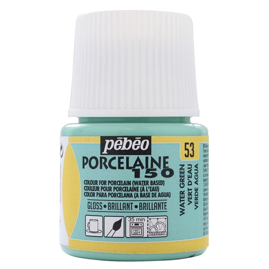 Pebeo Porcelaine 150 Paint - 45 ml bottle - Water Green (53)