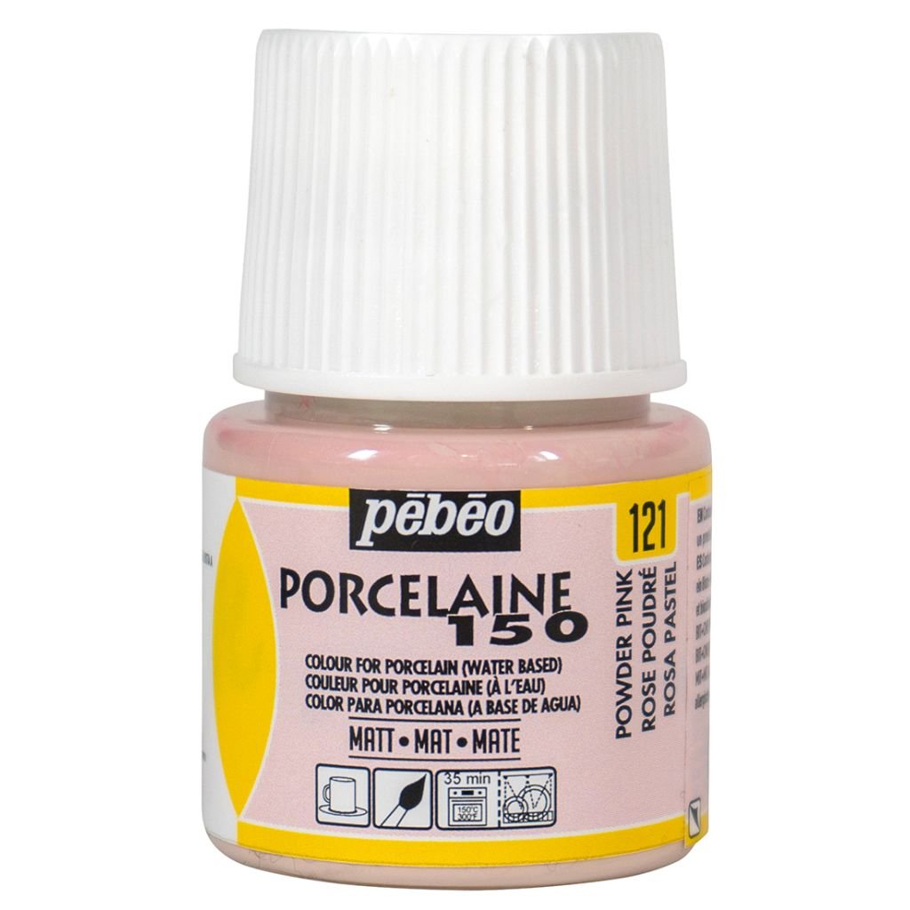 Pebeo Porcelaine 150 Paint - 45 ml bottle - Powder Pink (121)