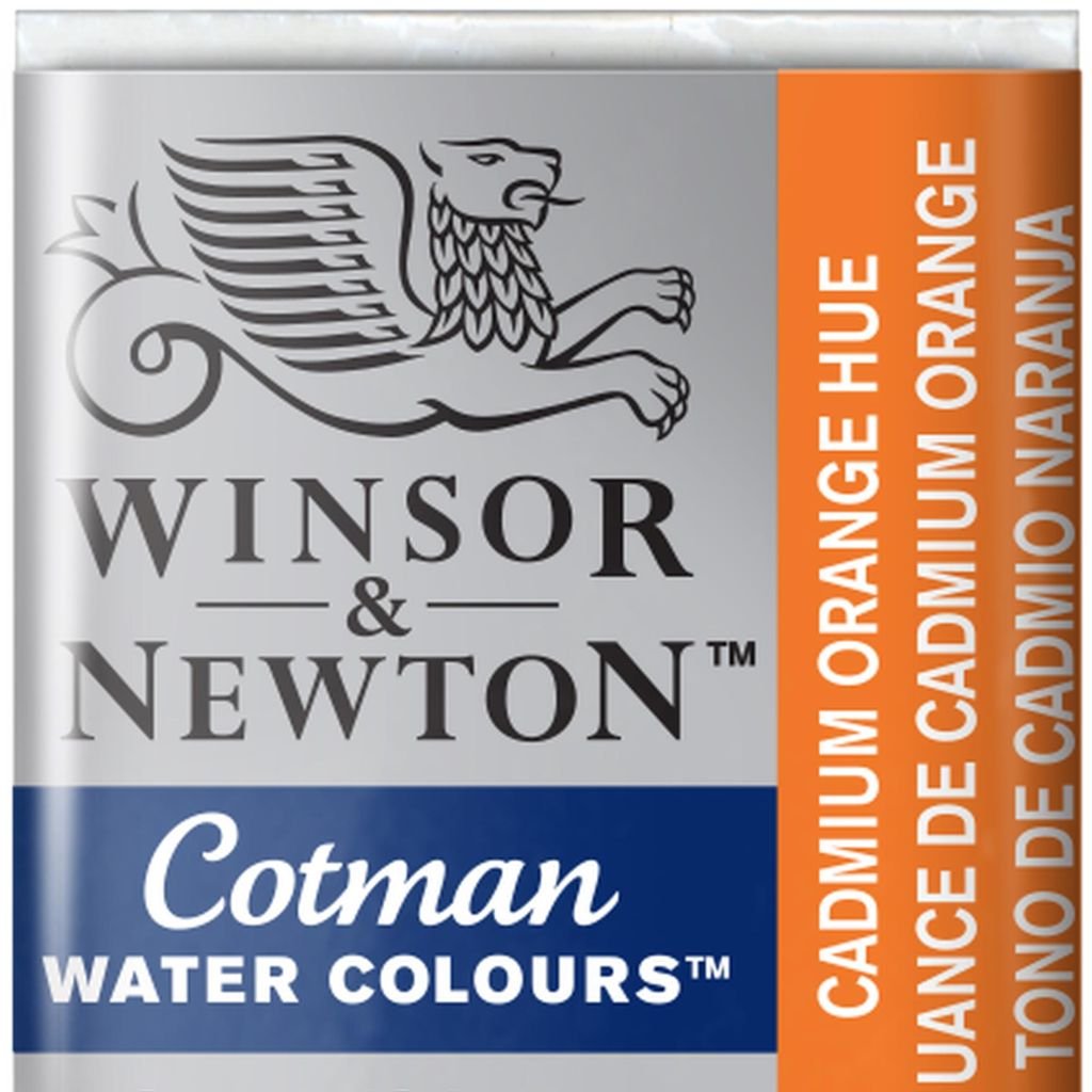 Winsor & Newton Cotman Water Colour Half Pan - Cadmium Orange Hue (090)