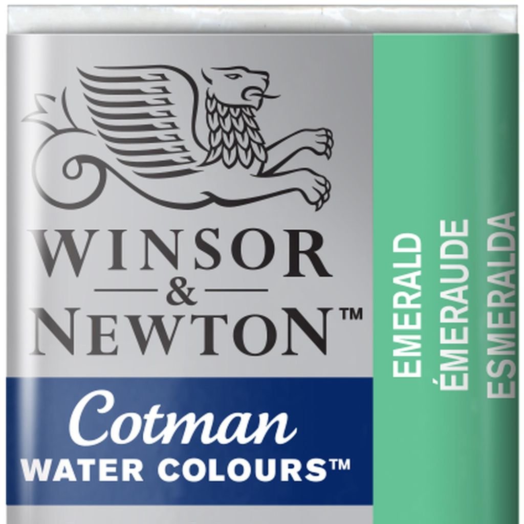 Winsor & Newton Cotman Water Colour Half Pan - Emerald (235)