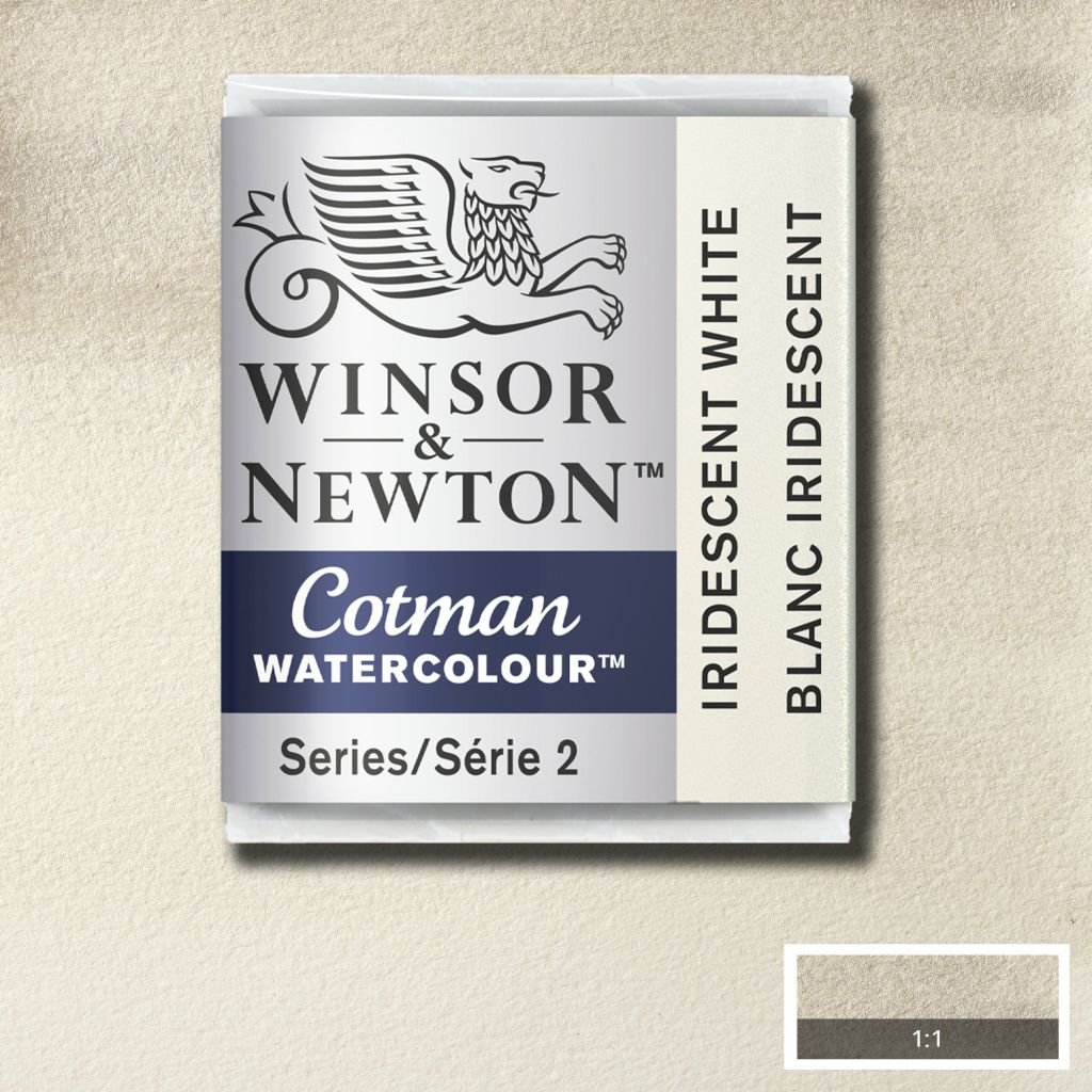 Winsor & Newton Cotman Water Colour Half Pan - Iridescent White (330)