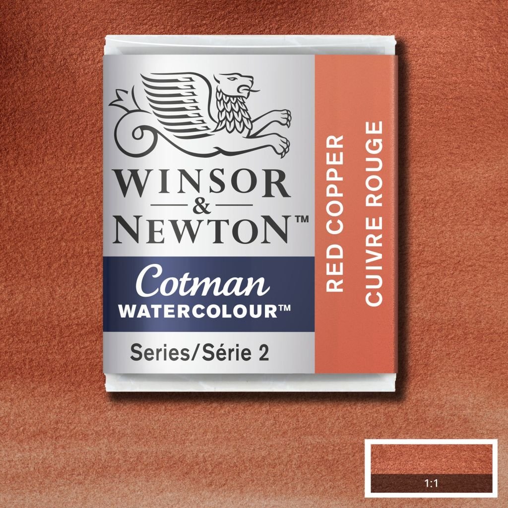 Winsor & Newton Cotman Water Colour Half Pan - Red Copper (471)