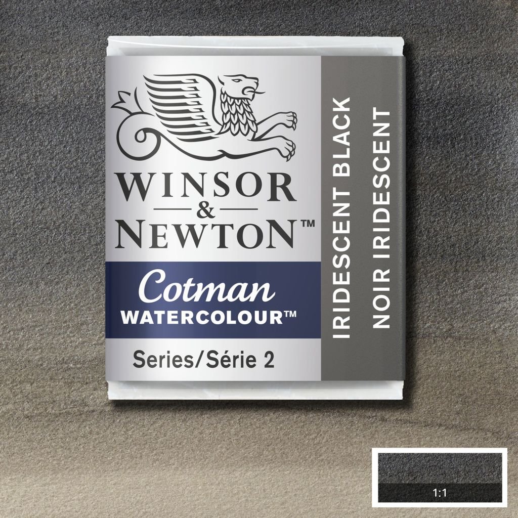 Winsor & Newton Cotman Water Colour Half Pan - Iridescent Black (473)