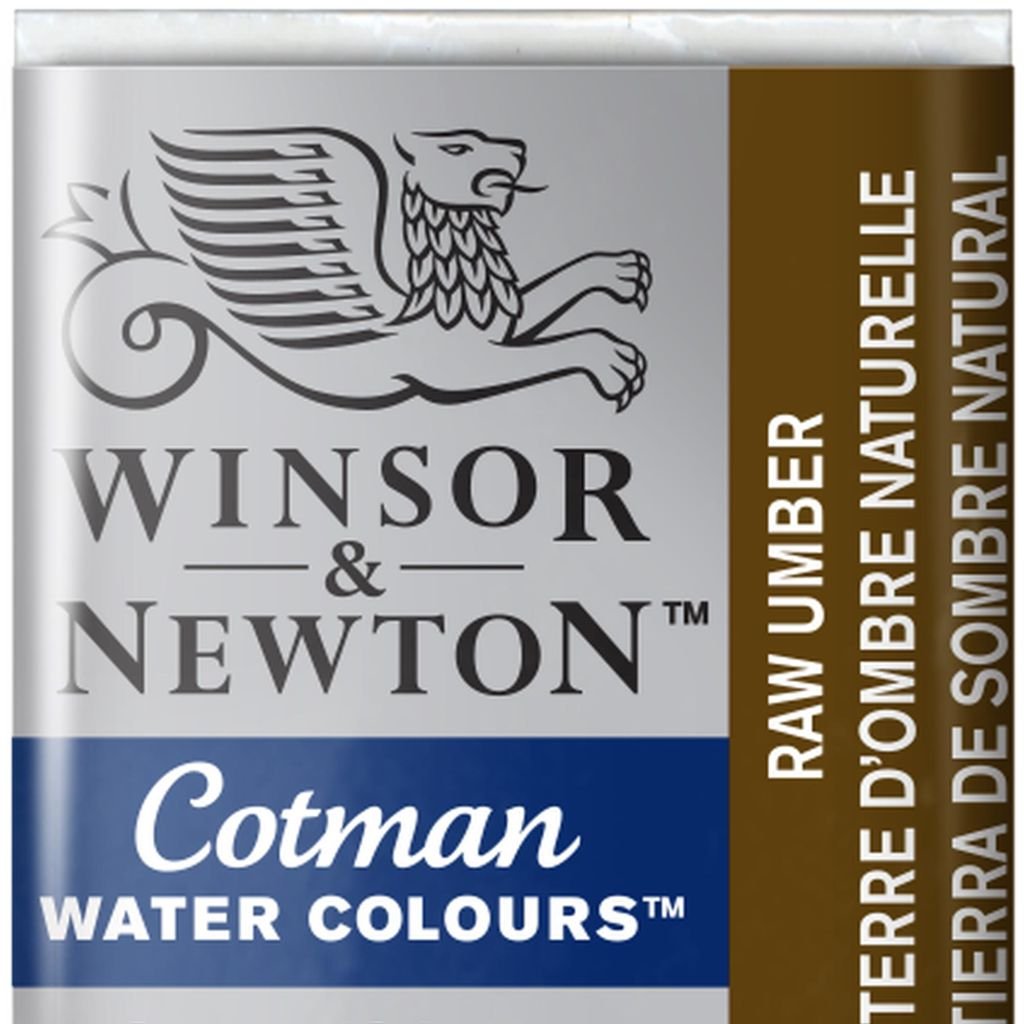 Winsor & Newton Cotman Water Colour Half Pan - Raw Umber (554)