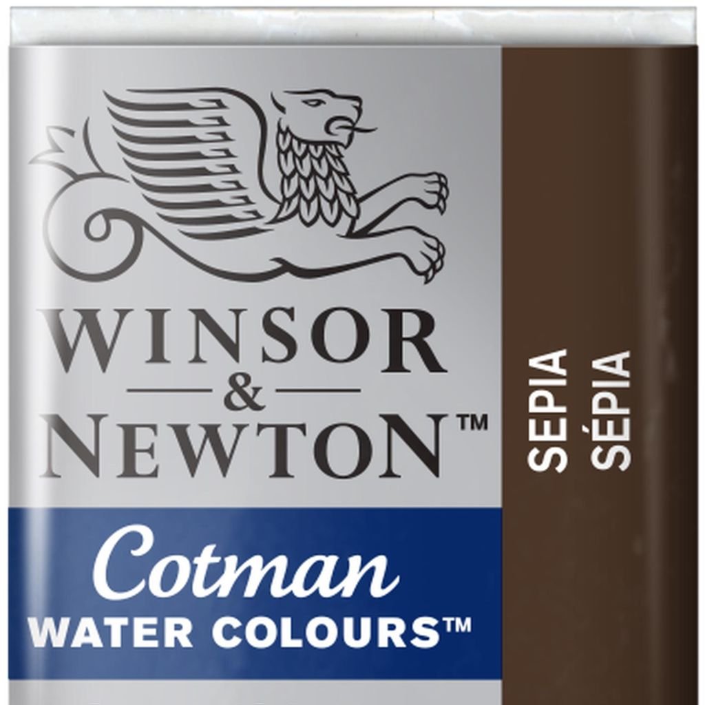 Winsor & Newton Cotman Water Colour Half Pan - Sepia (609)
