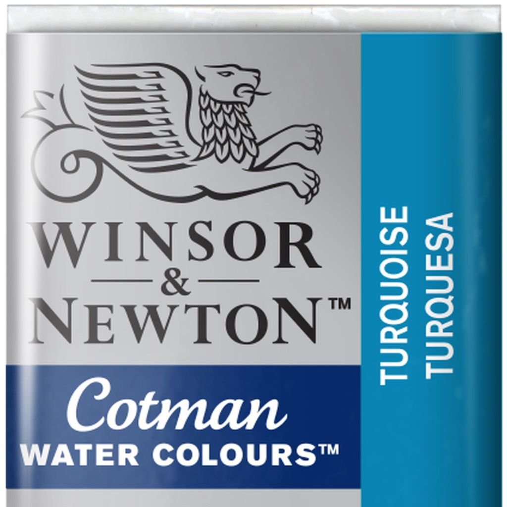 Winsor & Newton Cotman Water Colour Half Pan - Turquoise (654)