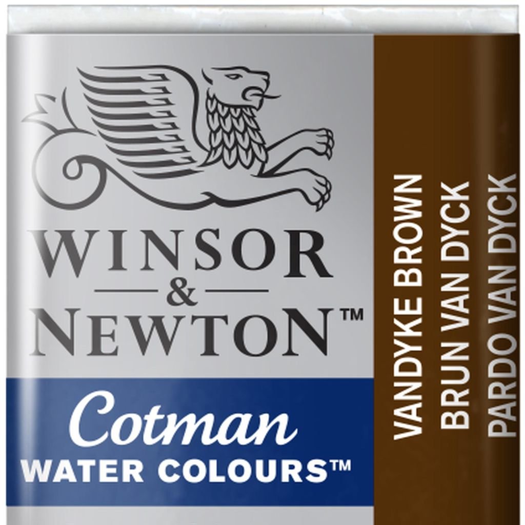Winsor & Newton Cotman Water Colour Half Pan - Vandyke Brown (676)