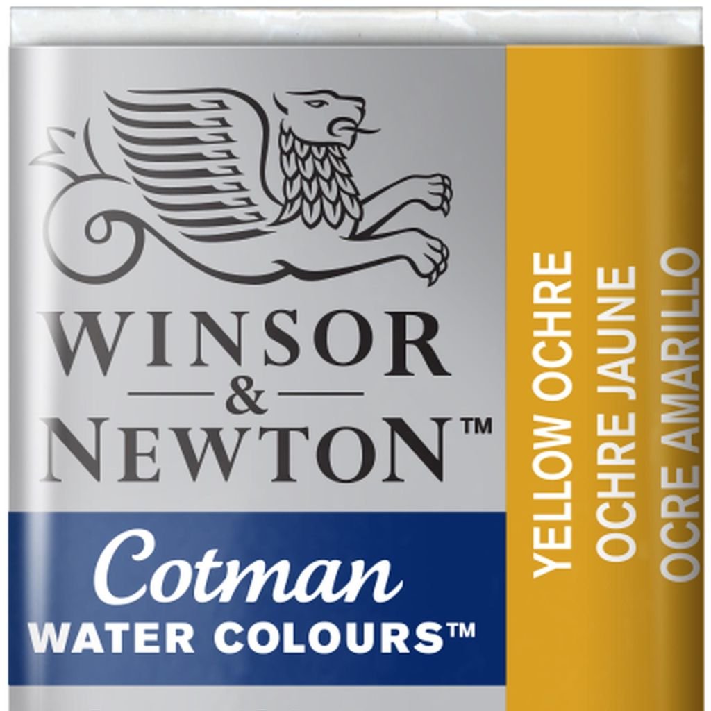Winsor & Newton Cotman Water Colour Half Pan - Yellow Ochre (744)