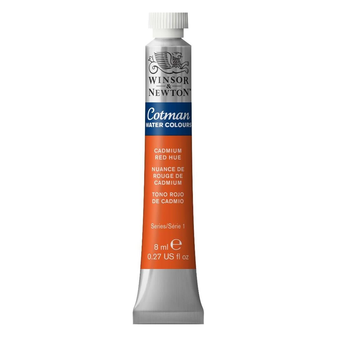 Winsor & Newton Cotman Water Colour - Tube of 8 ML - Cadmium Red Hue (095)