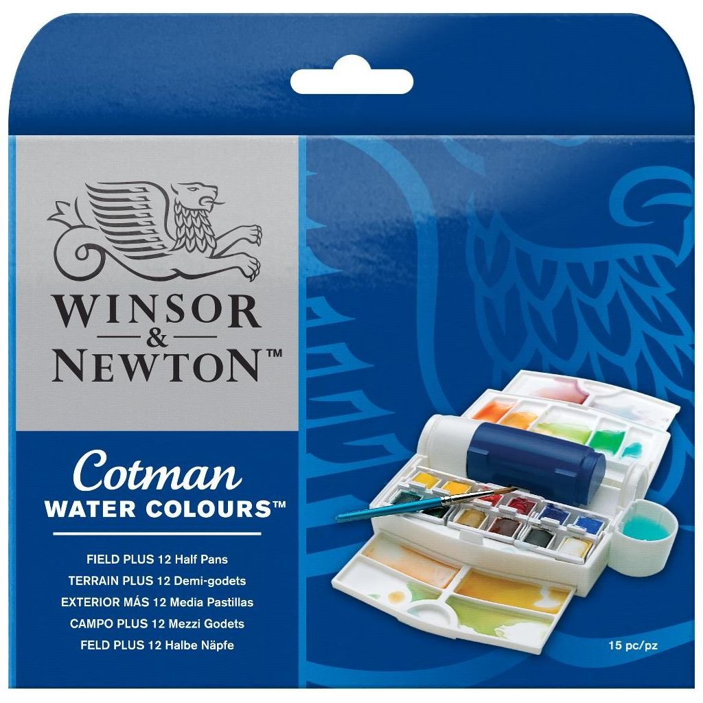 Winsor & Newton Cotman Water Colour Field Plus – 12 Half Pans