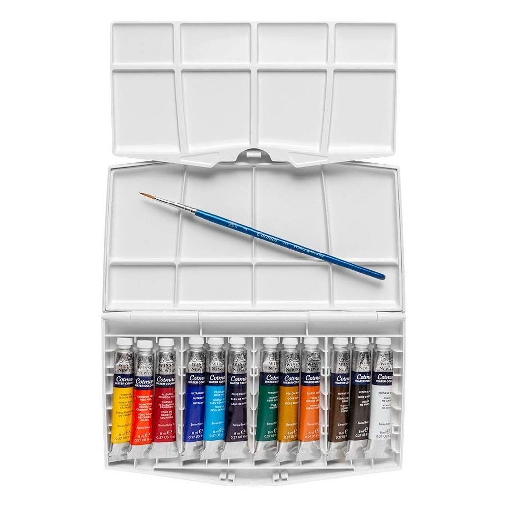 Winsor & Newton Cotman Water Colour Painting Plus - 12 Tubes of 8 ML