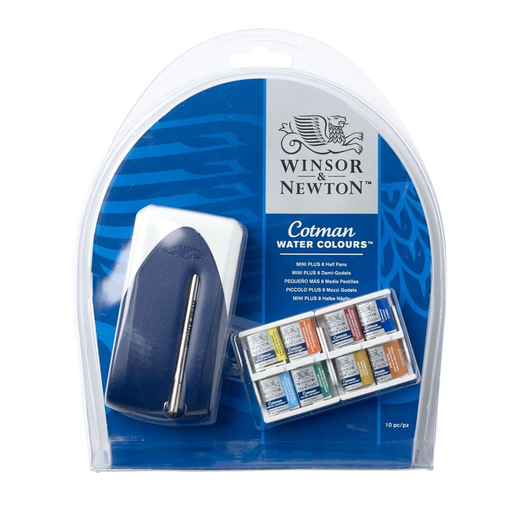 Winsor & Newton Cotman Water Colour Mini Plus – 8 Half Pans