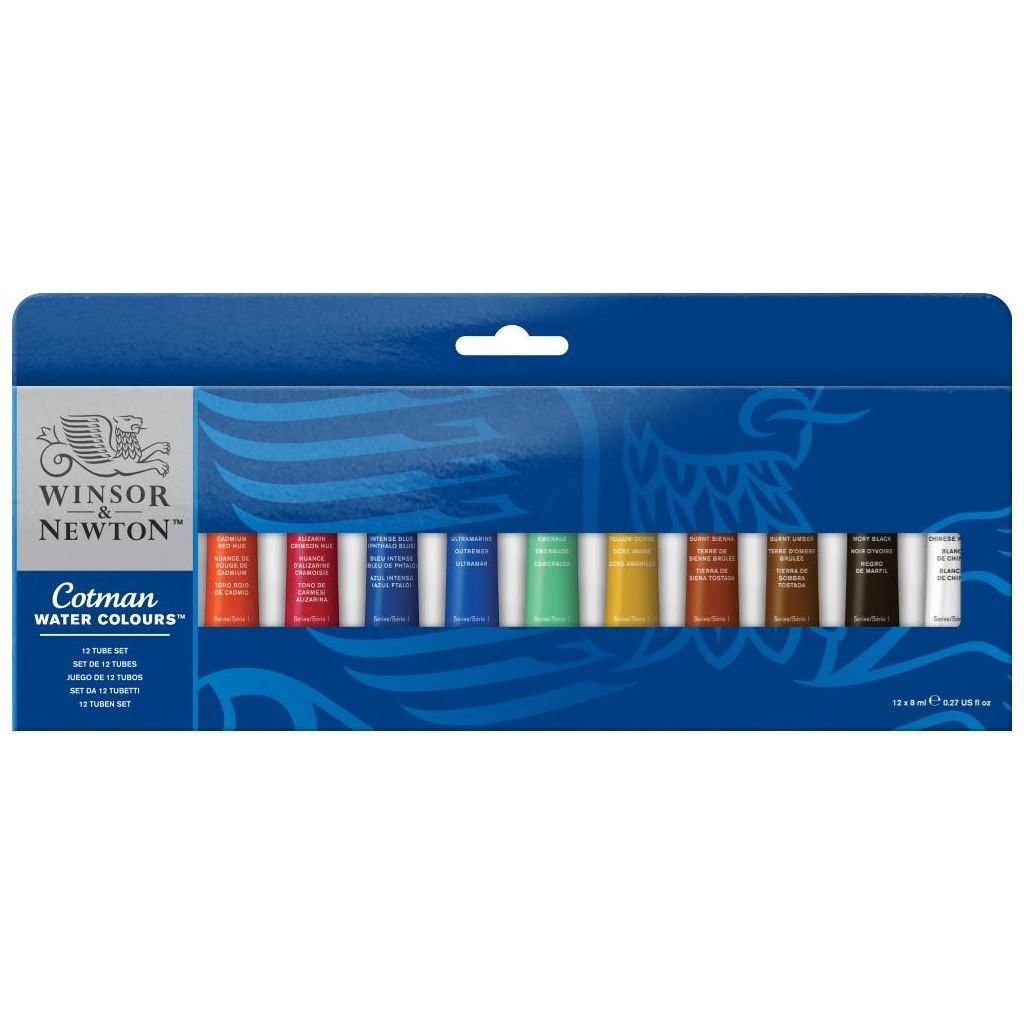 Winsor & Newton Cotman Water Colour – Set of 12 Tubes x 8 ML