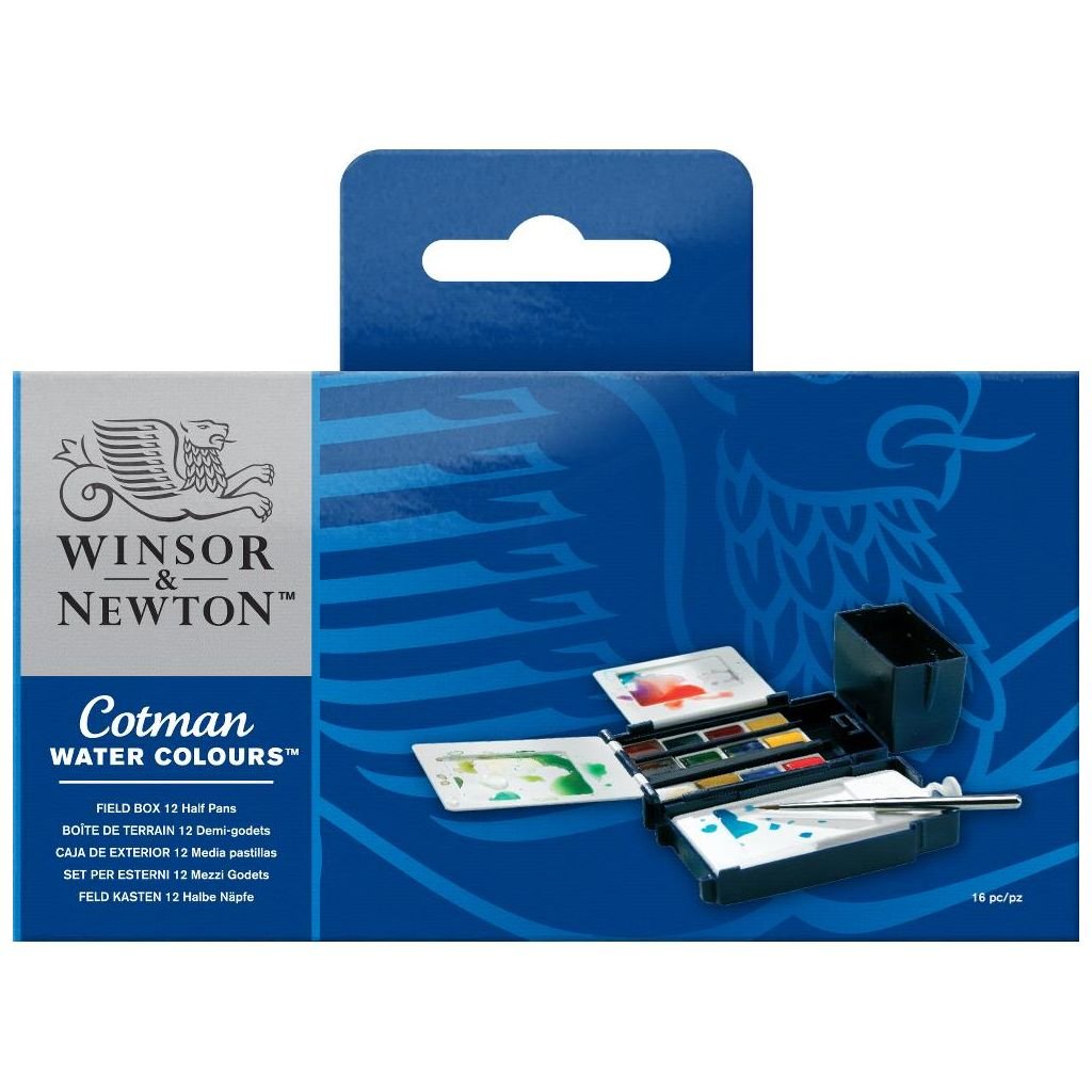 Winsor & Newton Cotman Water Colour Field Box – 12 Half Pans