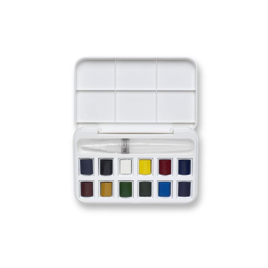 Winsor & Newton Cotman Water Colour Brush Pen Set – 12 Half Pans