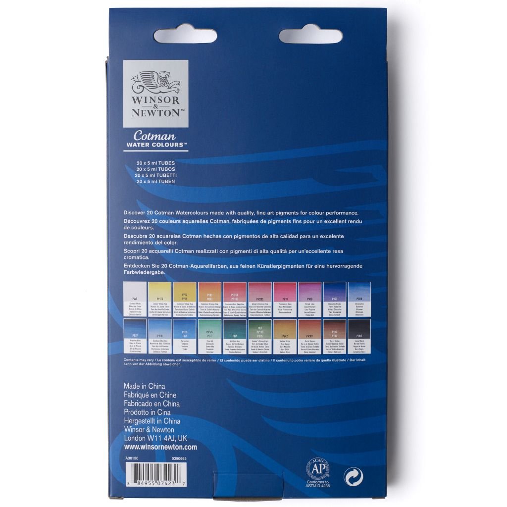 Winsor & Newton Cotman Water Colour - Access Set of 20 Tubes x 5ml
