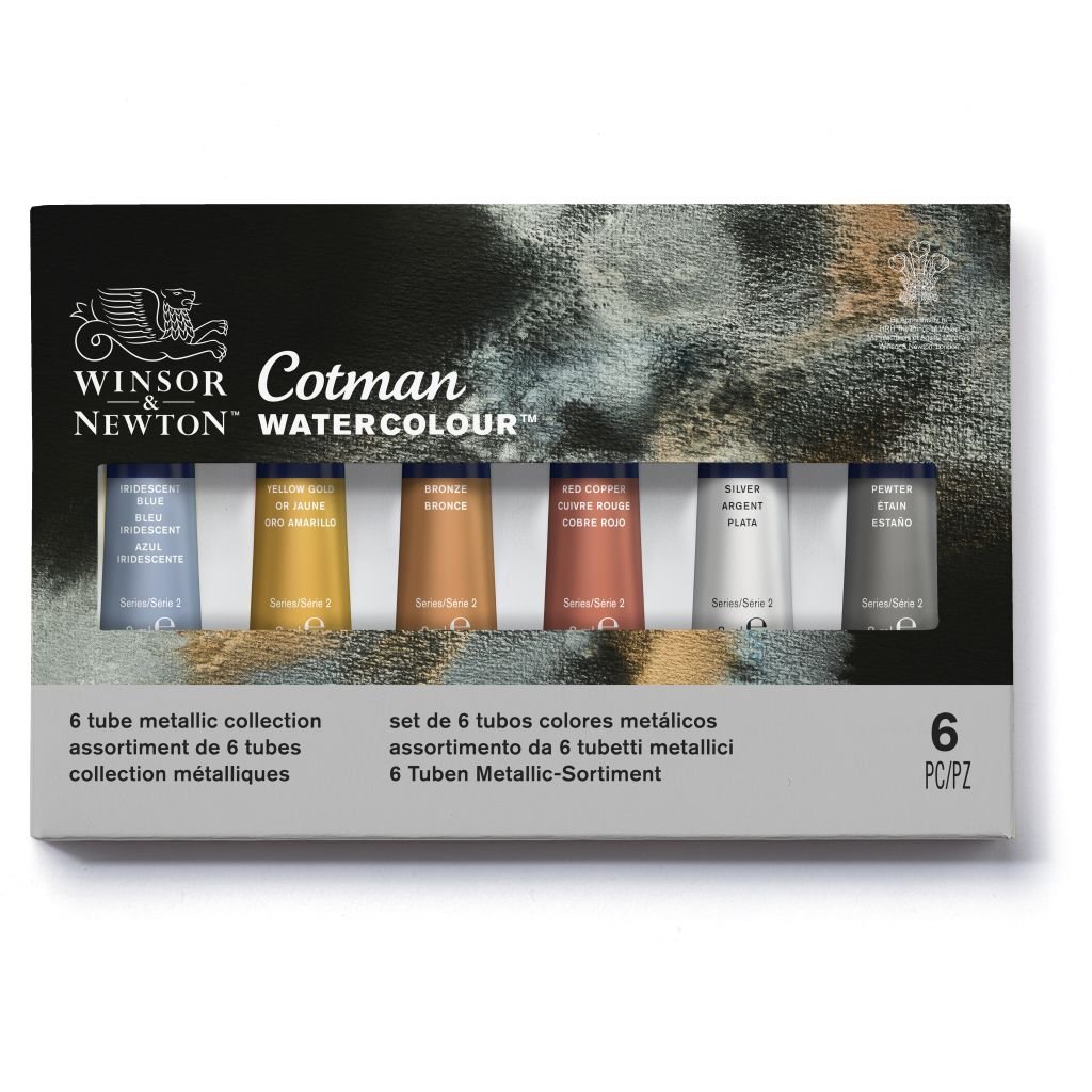 Winsor & Newton Cotman Water Colour - Metallic Collection 6 Tube Set