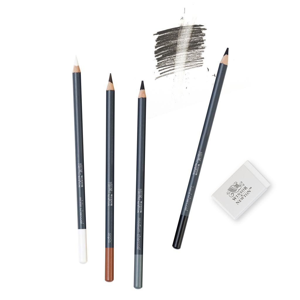 Winsor & Newton Studio Collection Sketching Pencil - Set of 4 With Eraser in Blister Pack