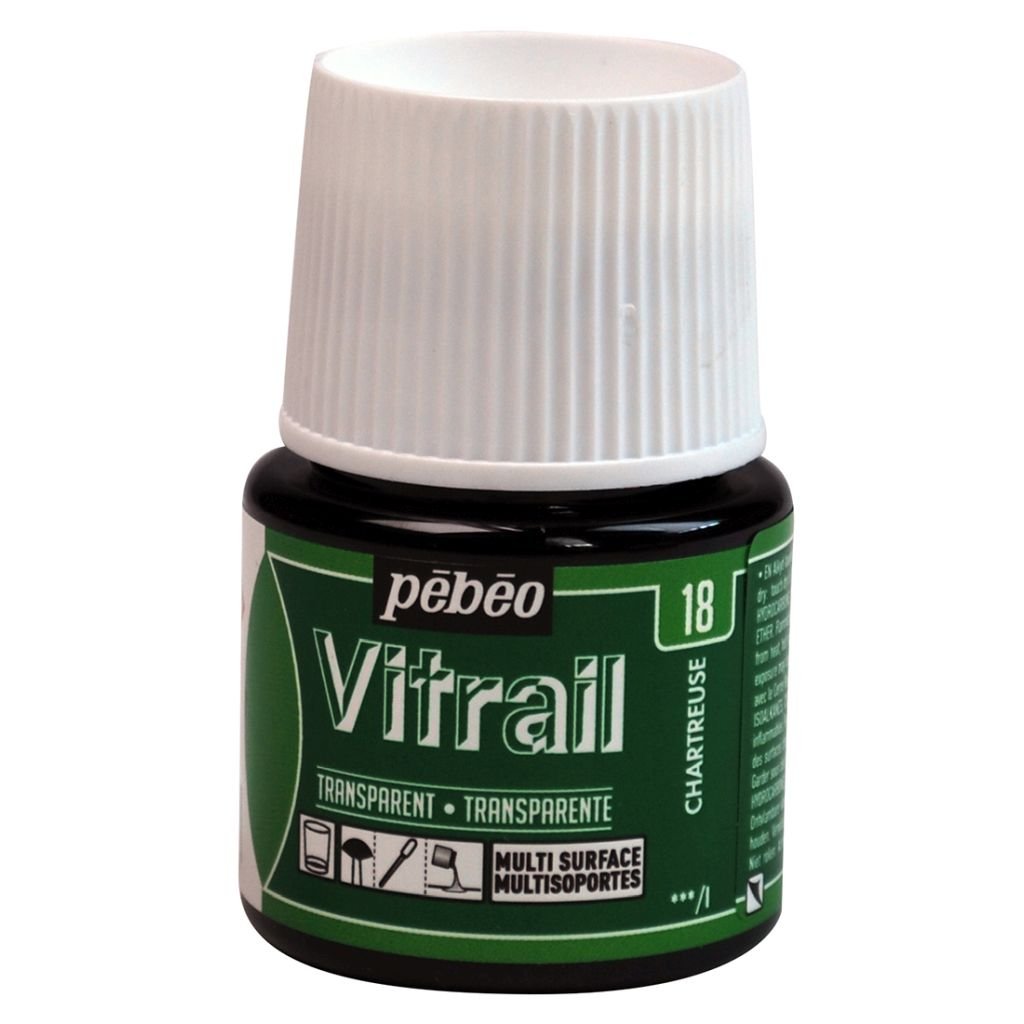 Pebeo Vitrail Paint - 45 ML Bottle - Chartreuse (018)