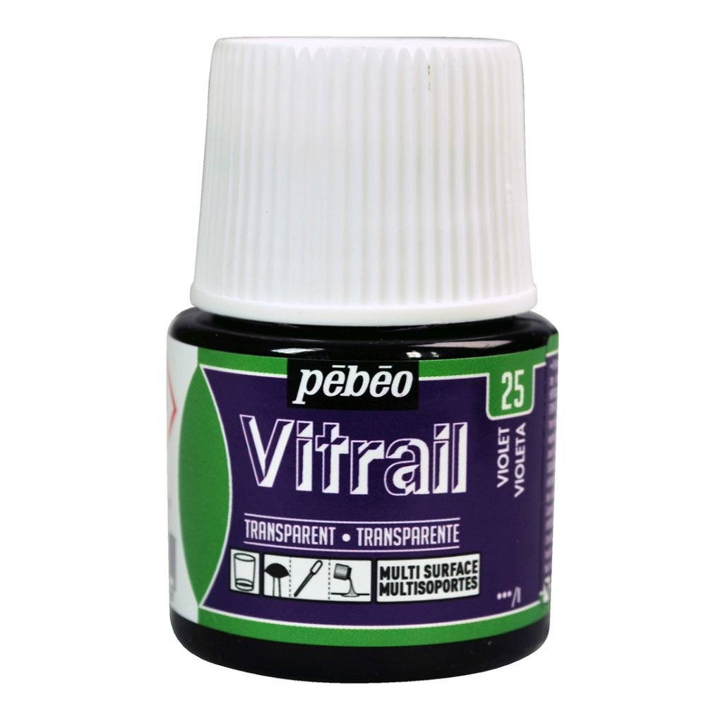 Pebeo Vitrail Paint - 45 ML Bottle - Violet (025)