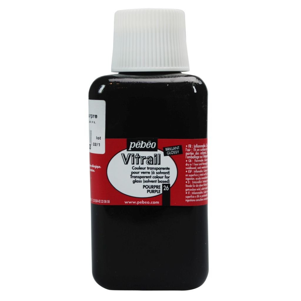 Pebeo Vitrail Paint - 250 ML Bottle - Purple (026)