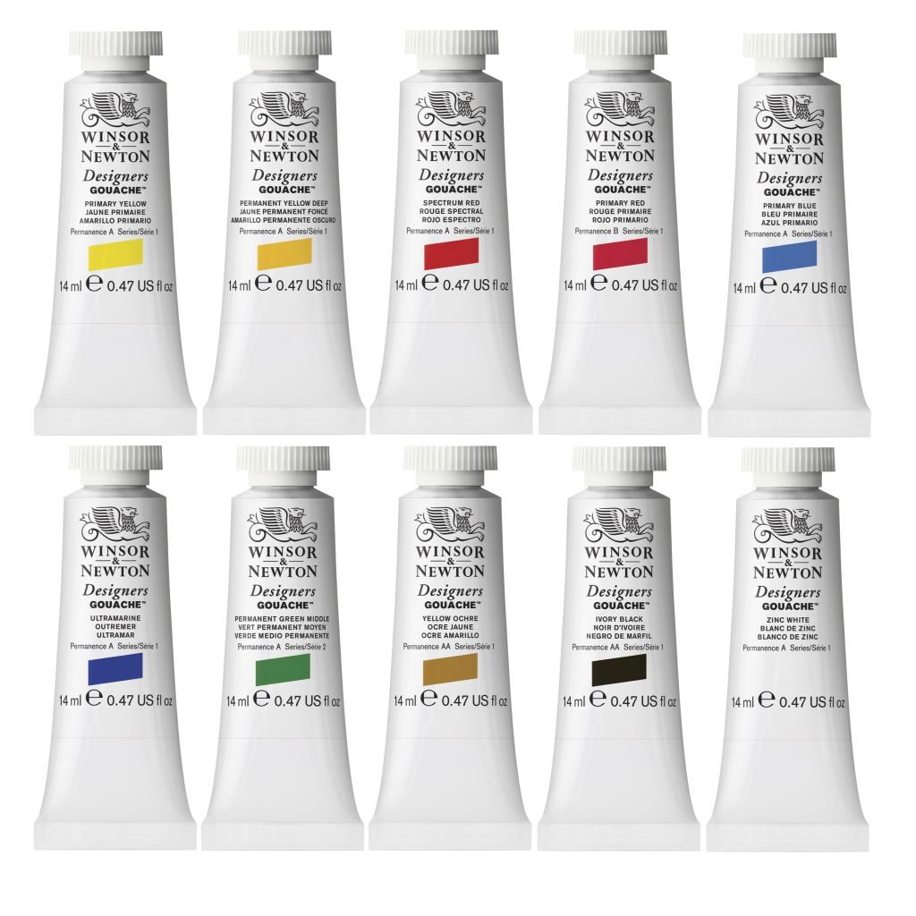 W&N Designers Gouache Introductory Set- 10 Tubes of 14ML