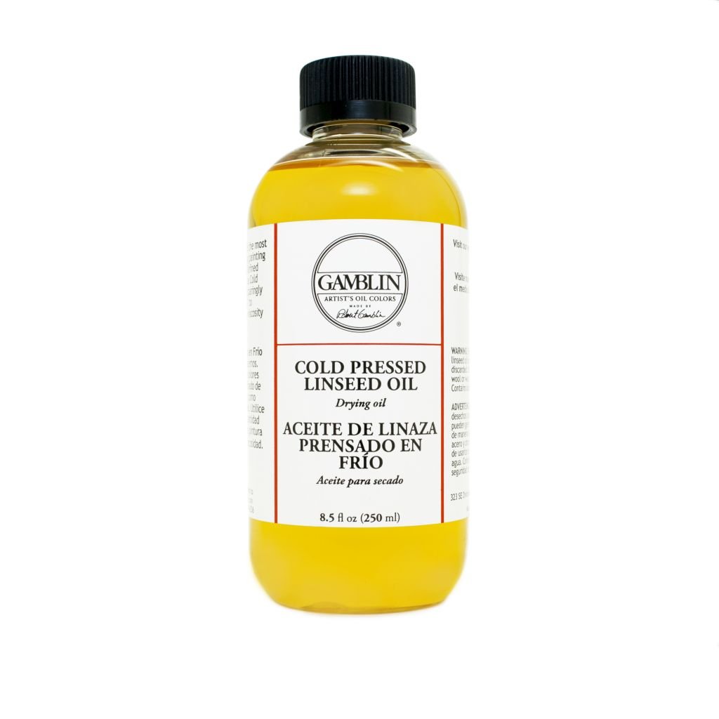 Gamblin Cold Pressed Linseed Oil - Bottle of 8.5 fl oz / 250 ML